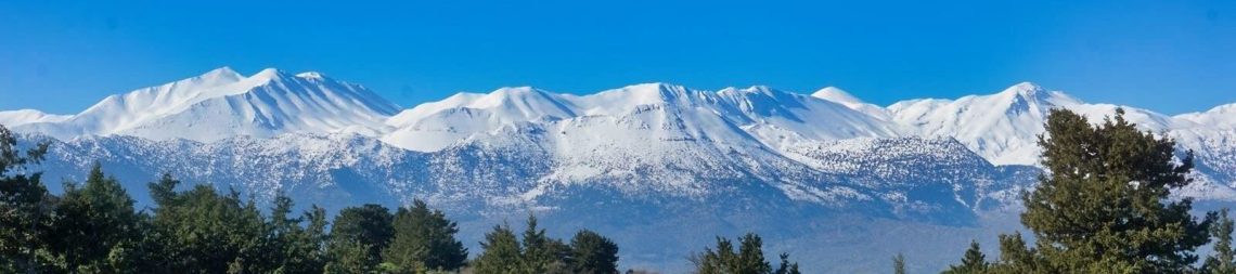 Mild winters in Crete White Mountains snow and sun